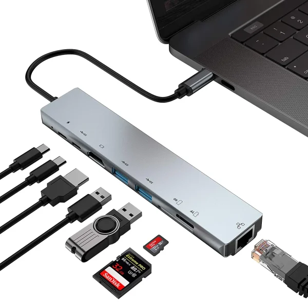 8 in 1 4K HDMI USB C Hub (1)
