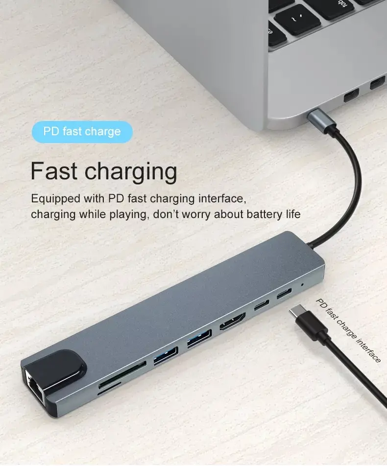 8 in 1 4K HDMI USB C Hub (2)