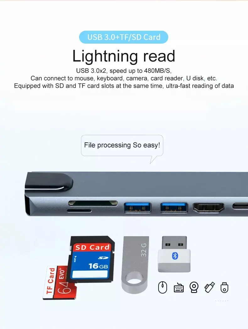 8 in 1 4K HDMI USB C Hub (7)
