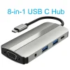 8-in-1 USB C Hub Plug&Play