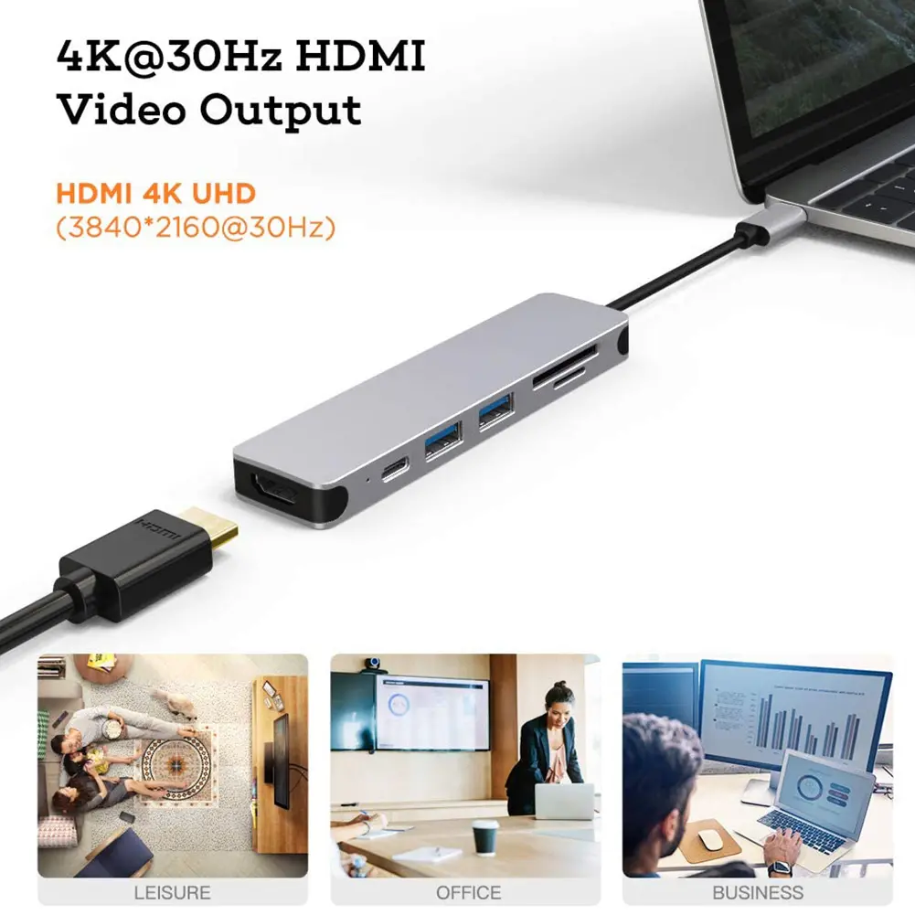 5 in 1 USB Type C Hub 2