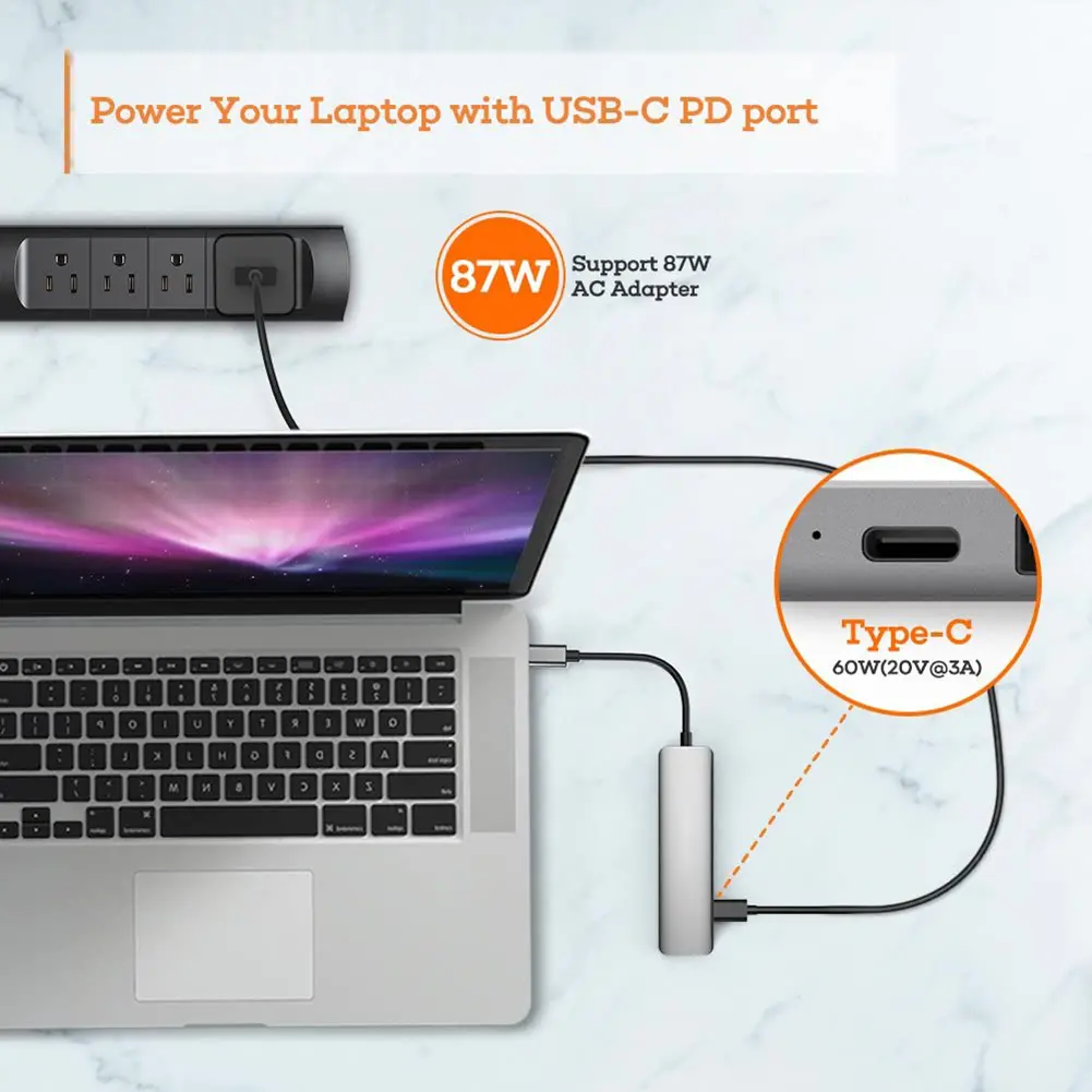 5 in 1 USB Type C Hub 6