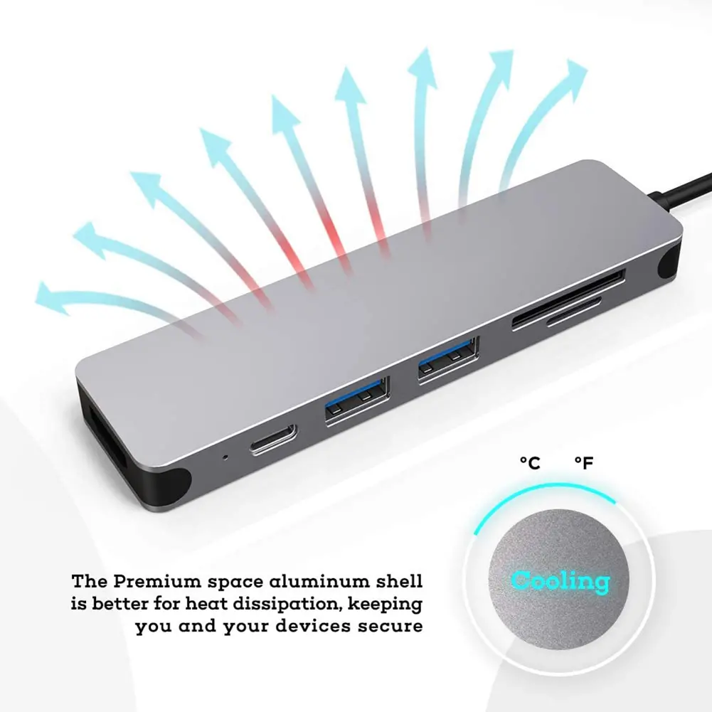 5 in 1 USB Type C Hub 7