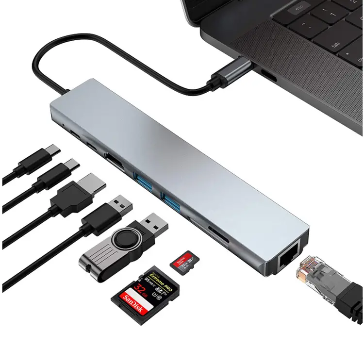 type-c hub 8-in-1 docking station