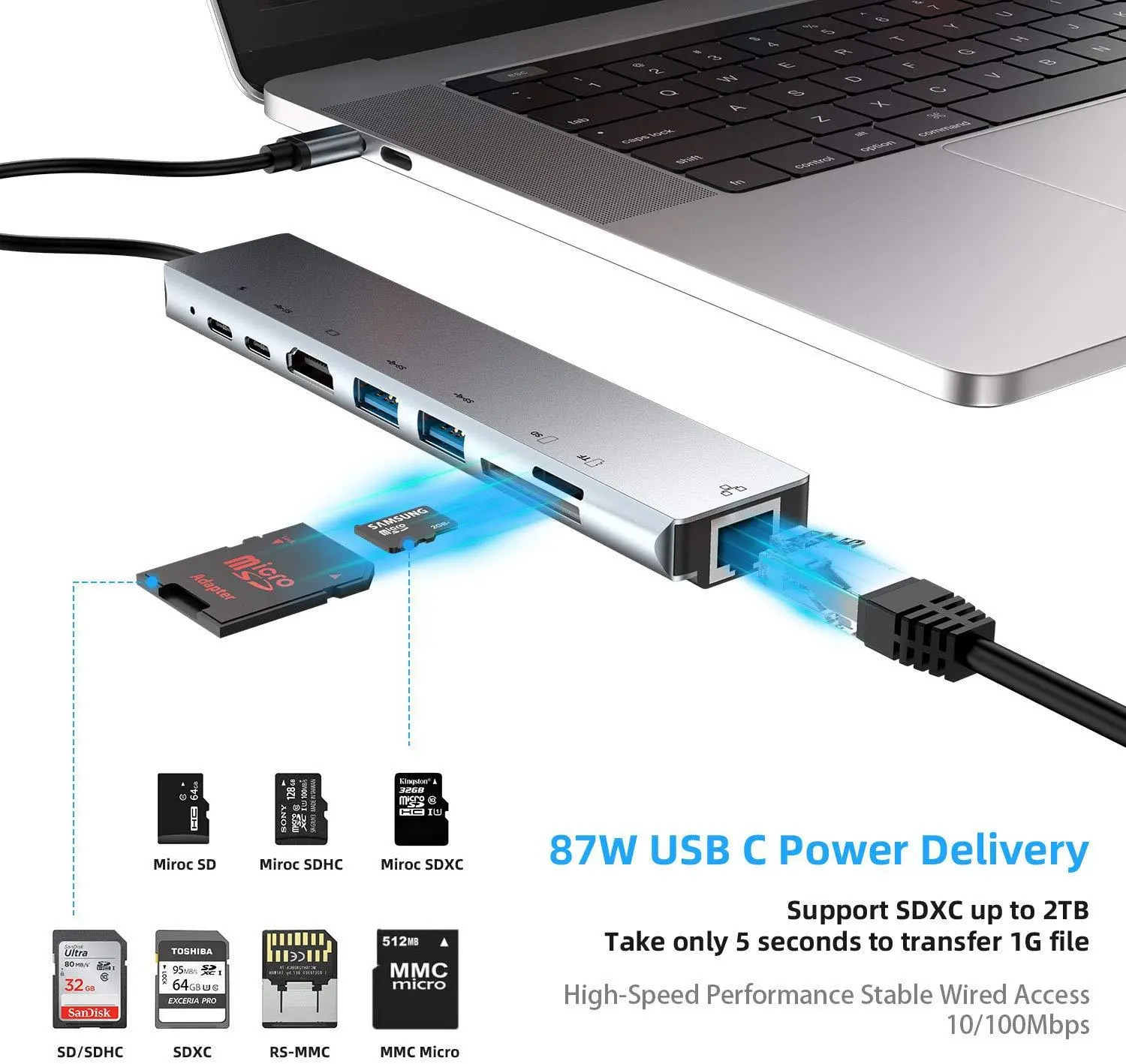 type-c hub 8-in-1 docking station 10
