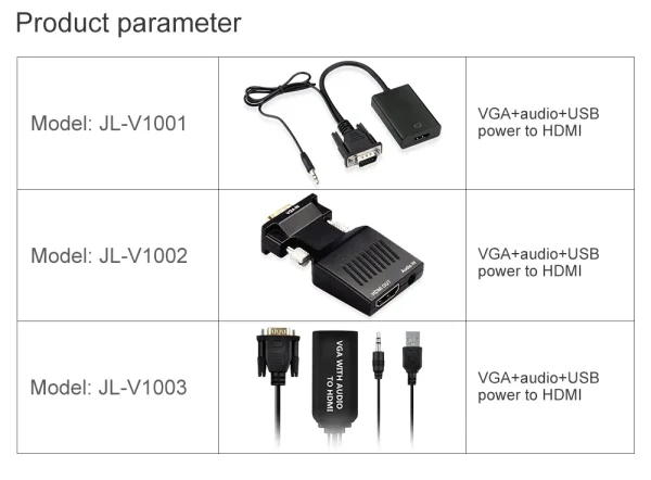 VGA to HDMI Cable Converter 5